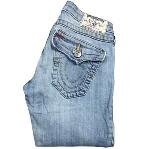 True Religion Y2K Flap Azalea Light Wash Skinny Jeans